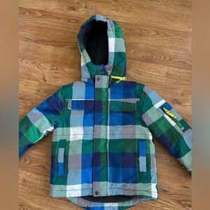 Mini Boden Kids Plaid Winter Jacket 4-5 Years